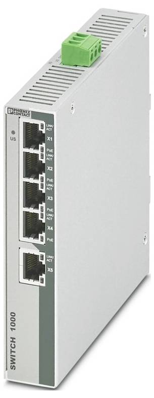 Phoenix Contact 1102077 FL SWITCH 1001-4POE-GT Industrial Ethernet Switch 10 / 100 / 1000 MBit/s PoE-funktion-0