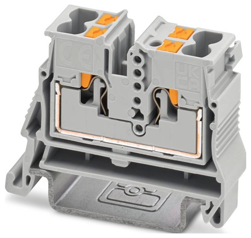 Phoenix Contact 1429438 Mini-gennemgangsklemme Push-In-klemme Grå 50 stk Piece-0
