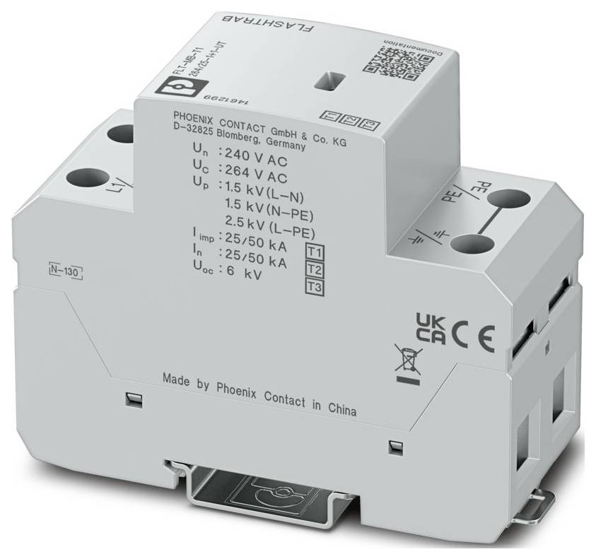 Phoenix Contact 1461299 FLT-MB-T1-264/25-1+1-UT Kombi-afleder 0.01 mA Piece 1 stk