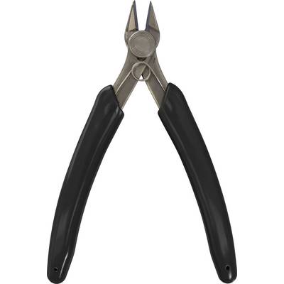 Et par metalwireknivere med sorte håndtag vendt opad, beregnet til at klippe wire eller små metalstykker.