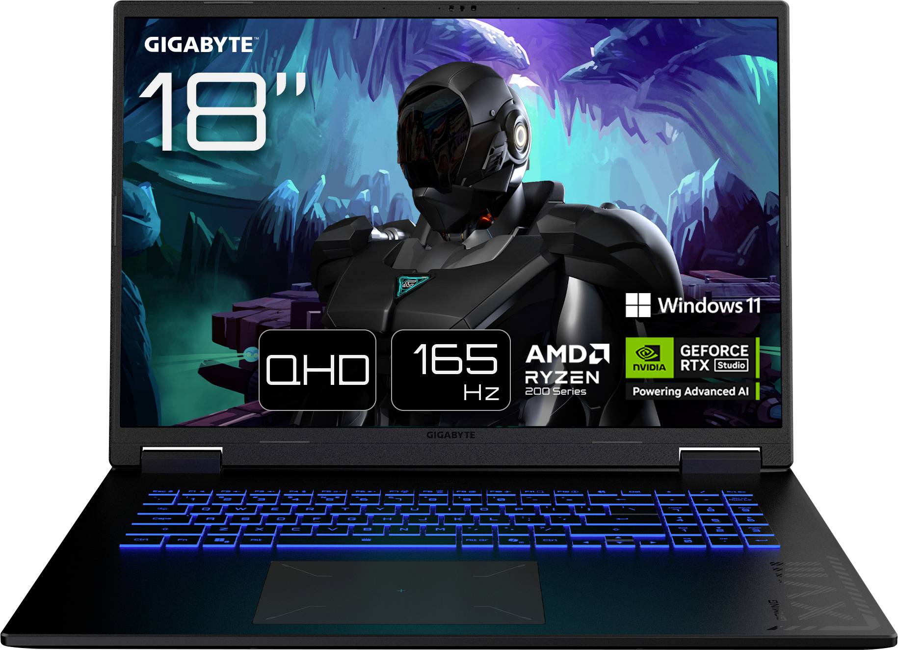 Gigabyte Gaming notebook GAMING A18 45.7 cm (18 tommer) WQXGA AMD Ryzen 7 260 32 GB RAM 1 TB SSD Tastatur medfølger ikke-0