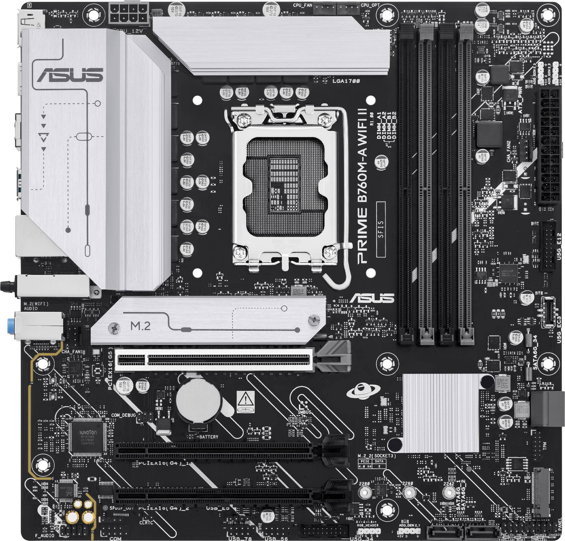 Asus PRIME B760M-A WIFI II Bundkort Sokkel Intel® 1700 Formfaktor Micro-ATX Mainboard-chipsæt Intel® B760-0