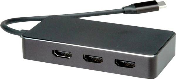 Value USB-C® Adapter [1x USB-C® stik - 3x HDMI-tilslutning] VALUE Multi-Display Adapter USB Typ C - 10 cm 4K UHD
