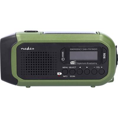 Nødradio Nedis RDDBCR2000GN DAB+, FM, FM Grøn, Sort-0