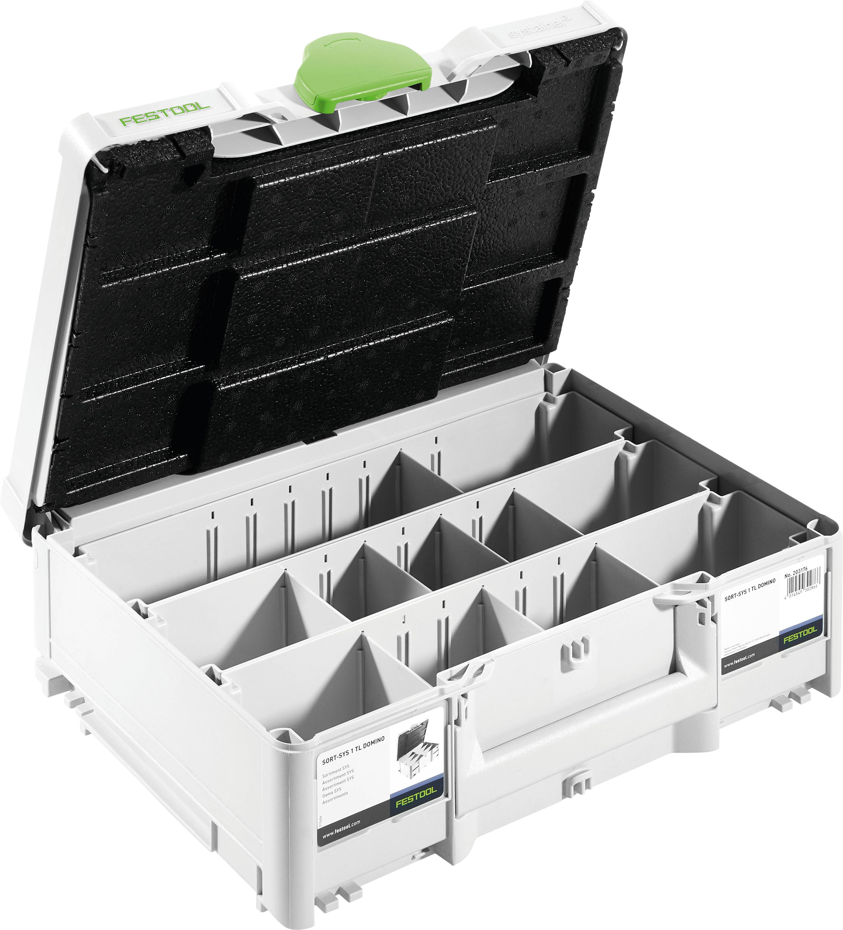 Festool SORT-SYS3 M 137 DOMINO 576796 Tilbehørsboks (L x B x H) 396 x 296 x 137 mm-0