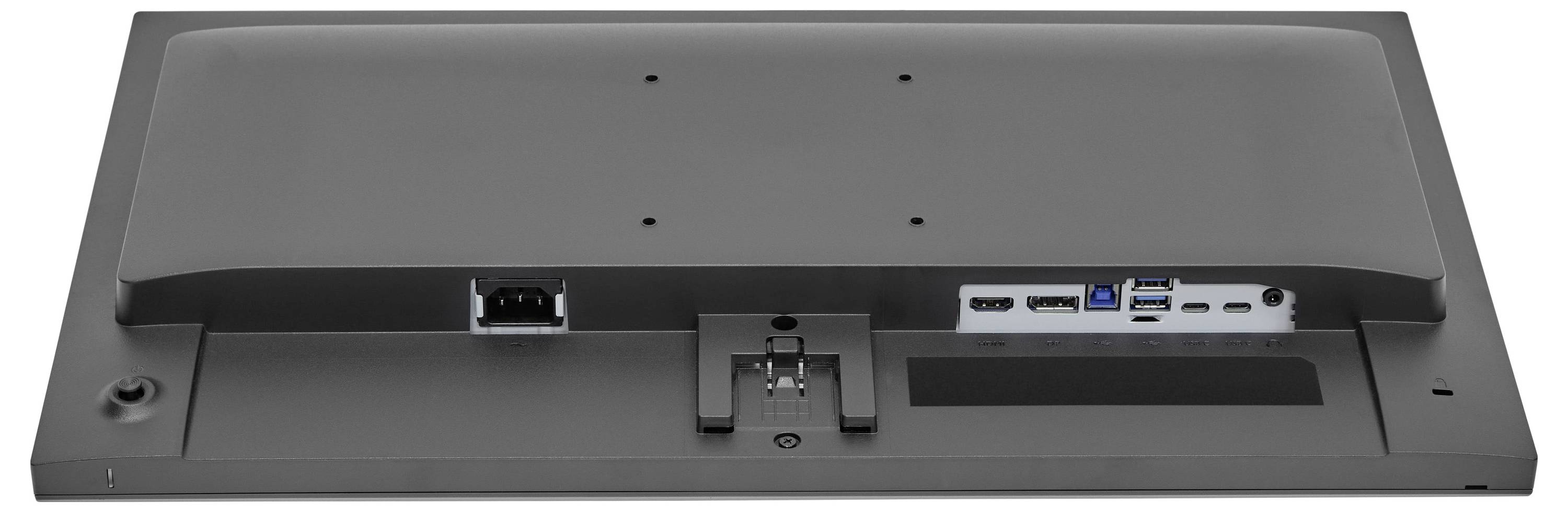 'G-Master G2741QSU iiyama' mærkede kabler til strøm, USB og HDMI, vist separat med tilsvarende etiketter under hvert kabel.