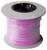 En spole med pink og klar flettet filament, brugt til 3D-udskrivning.