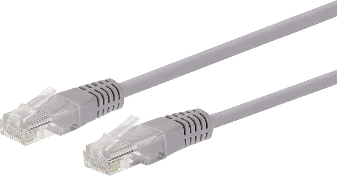 To grå Ethernet-kabler med gennemsigtige stik, brugt til internet- og netværksforbindelser.