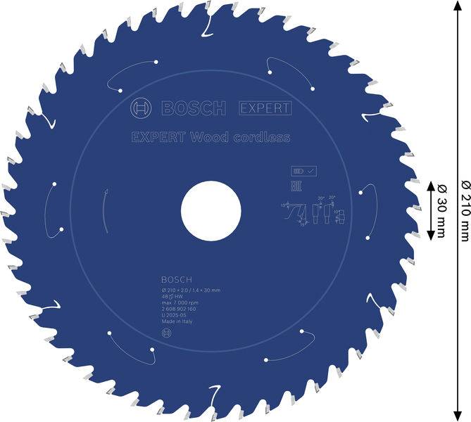 Bosch Accessories 2608902160 2608902160 Rundsavblad Antal tænder (per tomme): 48 1 stk-1