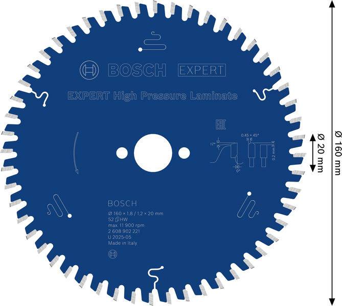 Bosch Accessories 2608902221 2608902221 Rundsavblad Antal tænder (per tomme): 52 1 stk-1