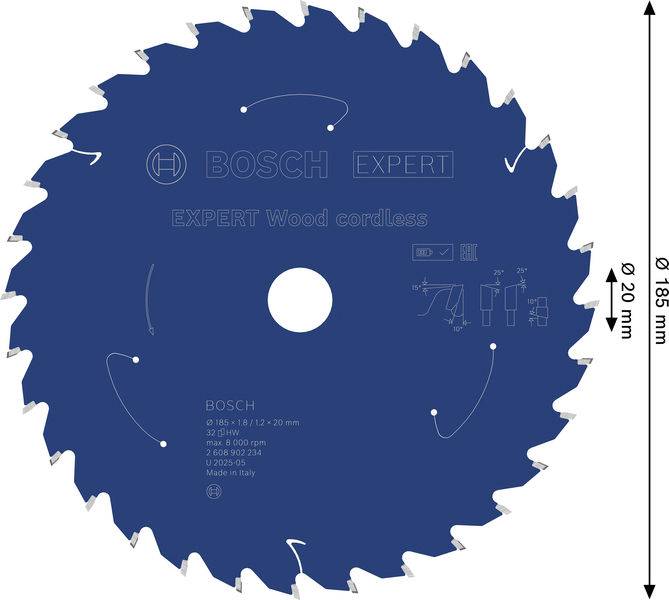Bosch Accessories 2608902234 2608902234 Rundsavblad Antal tænder (per tomme): 32 1 stk-1
