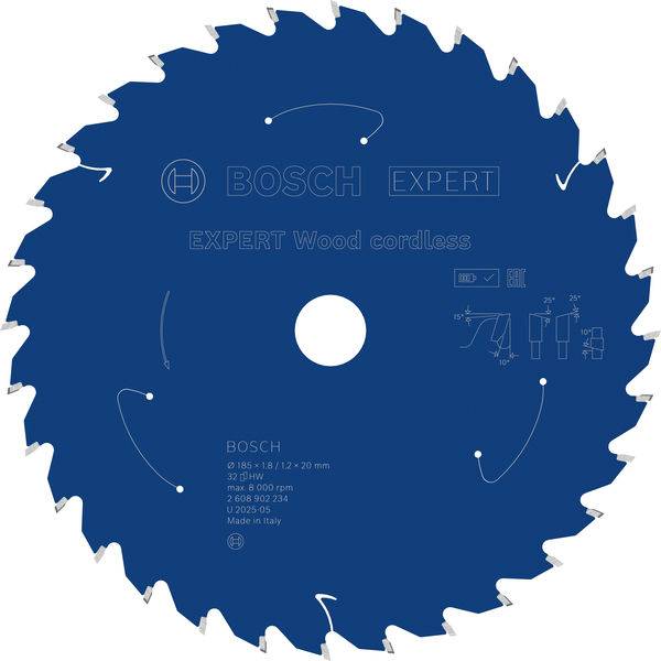 Bosch Accessories 2608902234 2608902234 Rundsavblad Antal tænder (per tomme): 32 1 stk-2