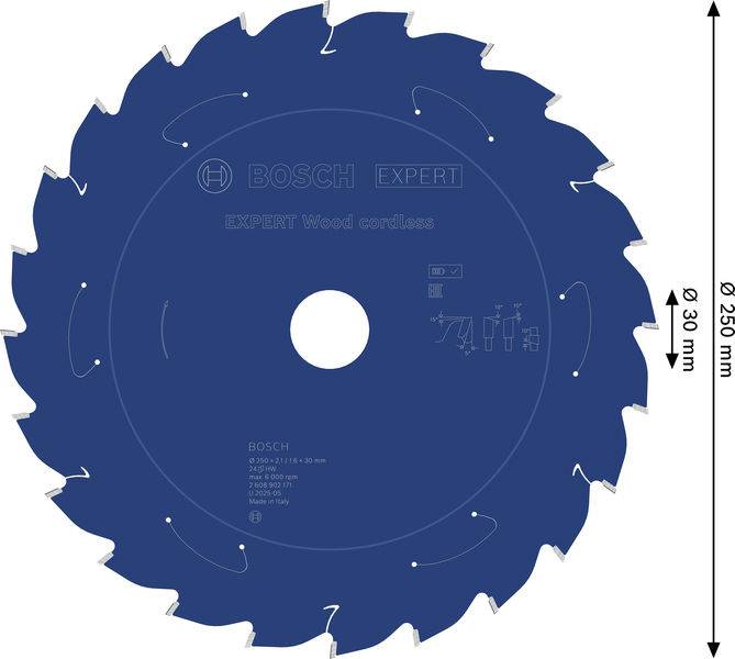 Bosch Accessories 2608902171 2608902171 Rundsavblad Antal tænder (per tomme): 24 1 stk-1
