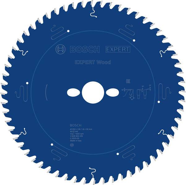 Bosch Accessories 2608902235 2608902235 Rundsavblad Antal tænder (per tomme): 60 1 stk-2