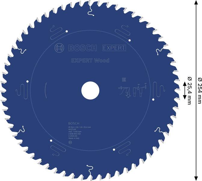 Bosch Accessories 2608902242 2608902242 Rundsavblad Antal tænder (per tomme): 60 1 stk-1