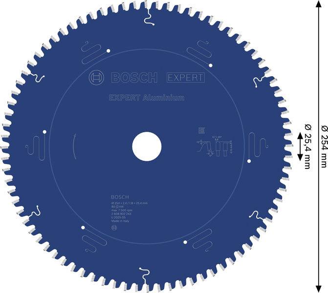 Bosch Accessories 2608902243 2608902243 Rundsavblad Antal tænder (per tomme): 80 1 stk-1