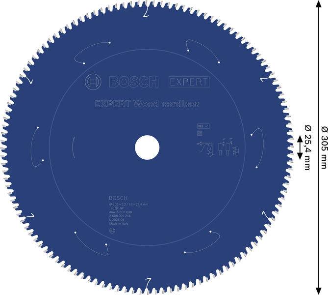 Bosch Accessories 2608902246 2608902246 Rundsavblad Antal tænder (per tomme): 120 1 stk-1