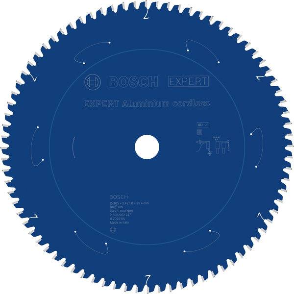 Bosch Accessories 2608902247 2608902247 Rundsavblad Antal tænder (per tomme): 80 1 stk-2