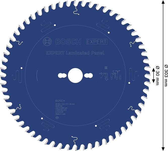 Bosch Accessories 2608902372 2608902372 Rundsavblad Antal tænder (per tomme): 60 1 stk-1