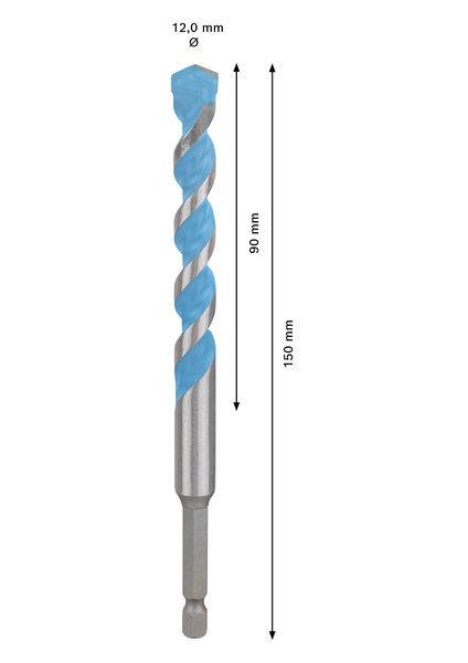 Bosch Accessories 2608902274 2608902274 Multibor 12 mm Samlet længde 150 mm Sekskantskaft 1 stk-1