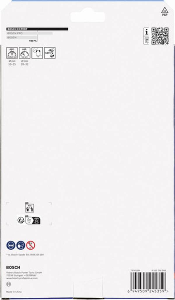 Bosch Accessories 2608902112 Fladfræsebor-sæt  10 mm, 12 mm, 13 mm, 14 mm, 16 mm, 18 mm, 20 mm, 22 mm, 24 mm, 25 mm, 28 mm, 30 mm, 32 mm   1 stk