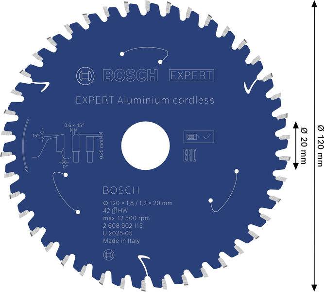 Bosch Accessories 2608902115 2608902115 Rundsavblad Antal tænder (per tomme): 42 1 stk-1