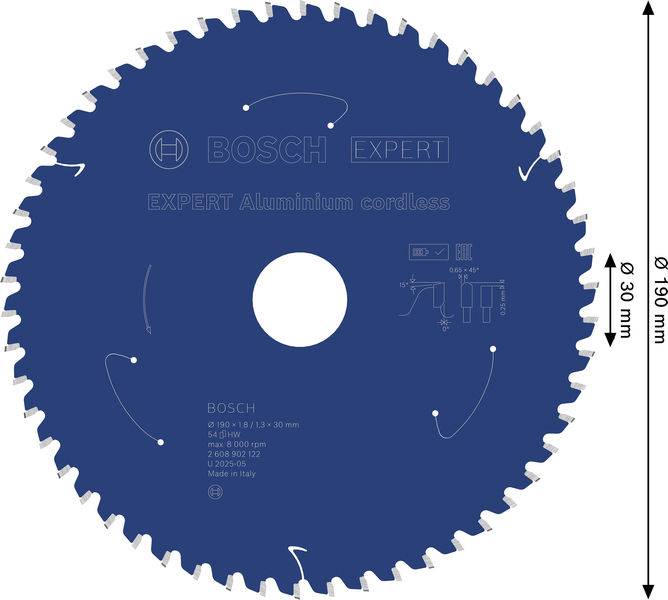 Bosch Accessories 2608902122 2608902122 Rundsavblad Antal tænder (per tomme): 54 1 stk-1