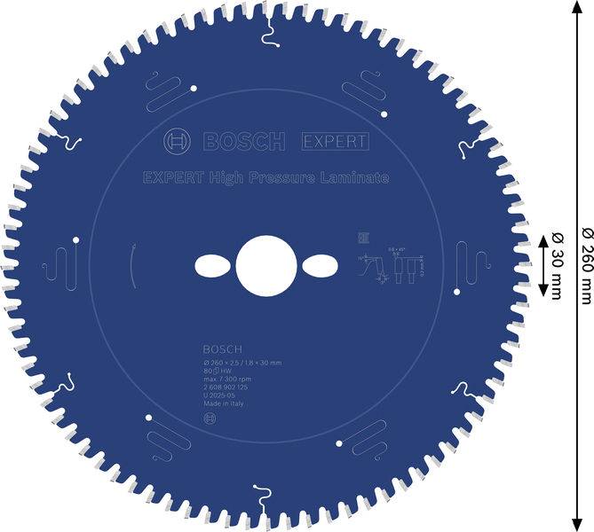 Bosch Accessories 2608902125 2608902125 Rundsavblad Antal tænder (per tomme): 80 1 stk-1