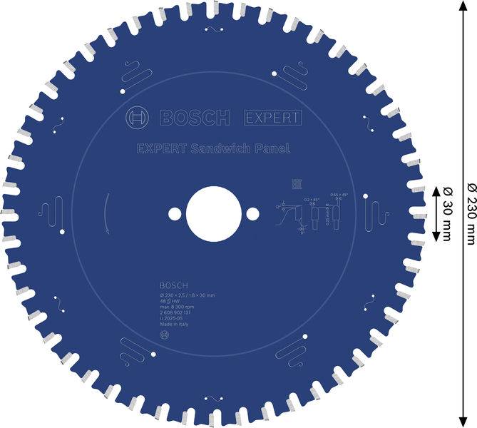 Bosch Accessories 2608902131 2608902131 Rundsavblad Antal tænder (per tomme): 48 1 stk-1