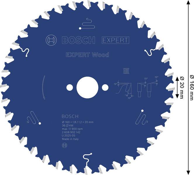 Bosch Accessories 2608902142 2608902142 Rundsavblad Antal tænder (per tomme): 36 1 stk-10
