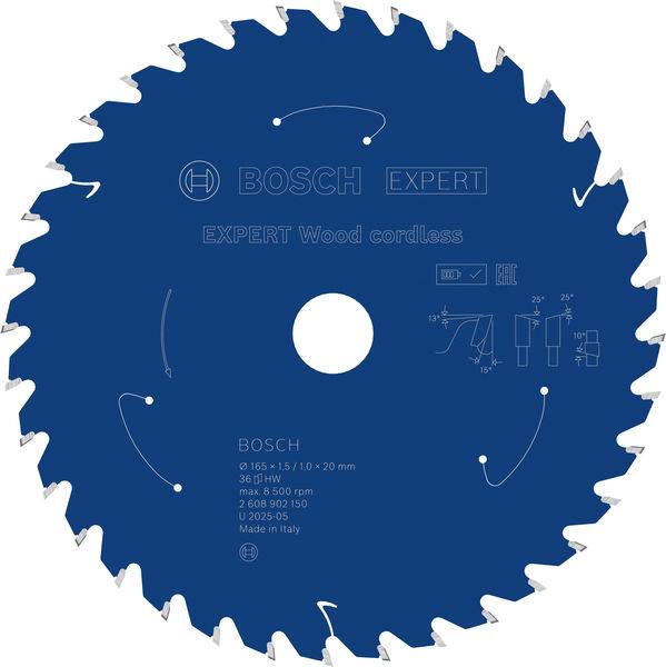 Bosch Accessories 2608902150 2608902150 Rundsavblad Antal tænder (per tomme): 36 1 stk-12