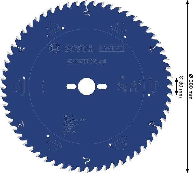 Bosch Accessories 2608902182 2608902182 Rundsavblad Antal tænder (per tomme): 60 1 stk-1