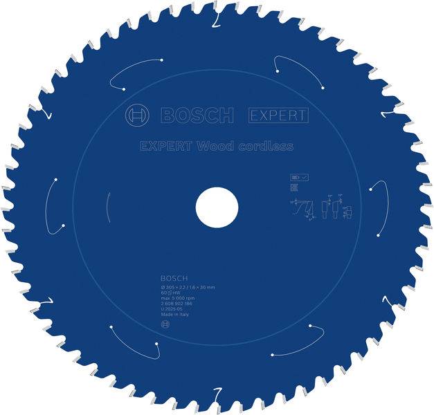 Bosch Accessories 2608902186 2608902186 Rundsavblad Antal tænder (per tomme): 60 1 stk-2