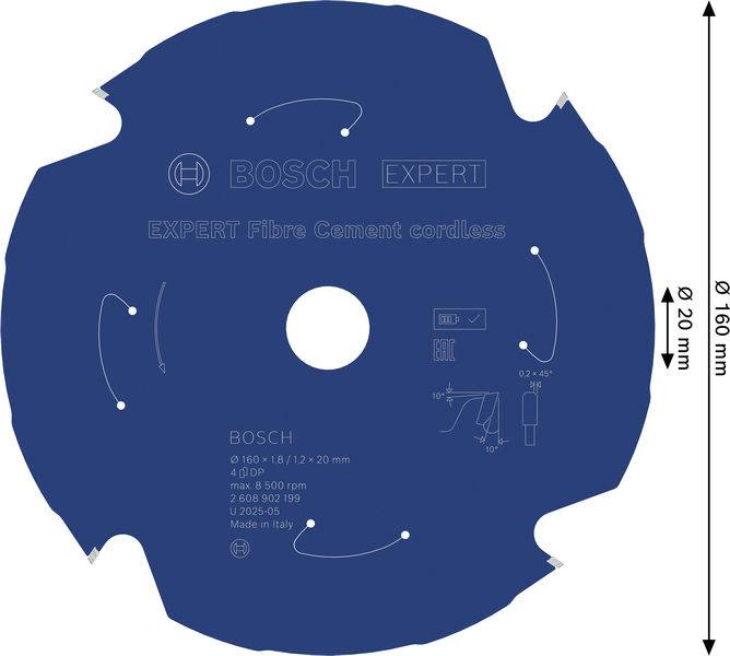 Bosch Accessories 2608902199 2608902199 Rundsavblad Antal tænder (per tomme): 4 1 stk-1