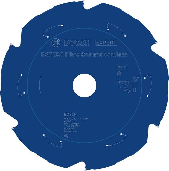 Bosch Accessories 2608902202 2608902202 Rundsavblad Antal tænder (per tomme): 6 1 stk-2