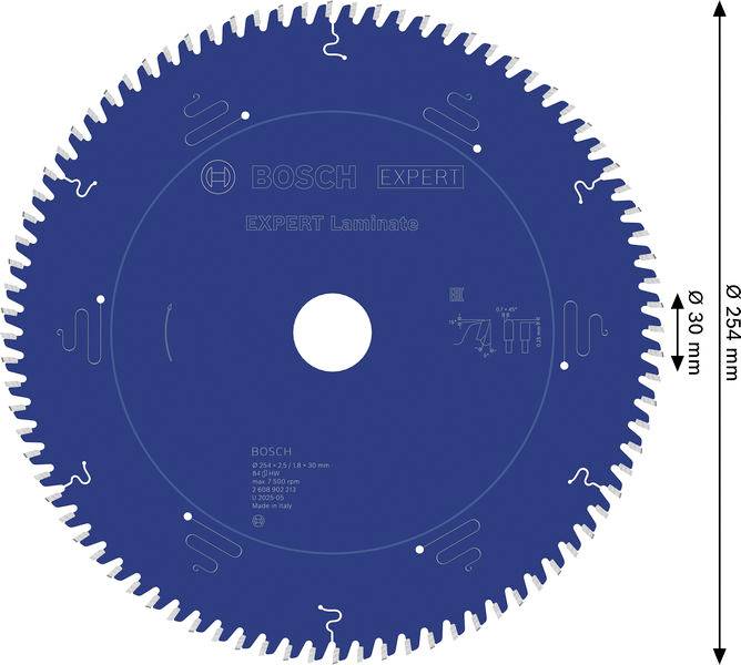 Bosch Accessories 2608902213 2608902213 Rundsavblad Antal tænder (per tomme): 84 1 stk-1