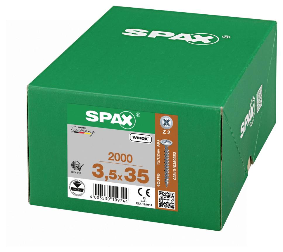 SPAX 0281010350352 Bagpanel-skruer 3.5 mm 35 mm Krydskærv Pozidriv Stål 2000 stk-6