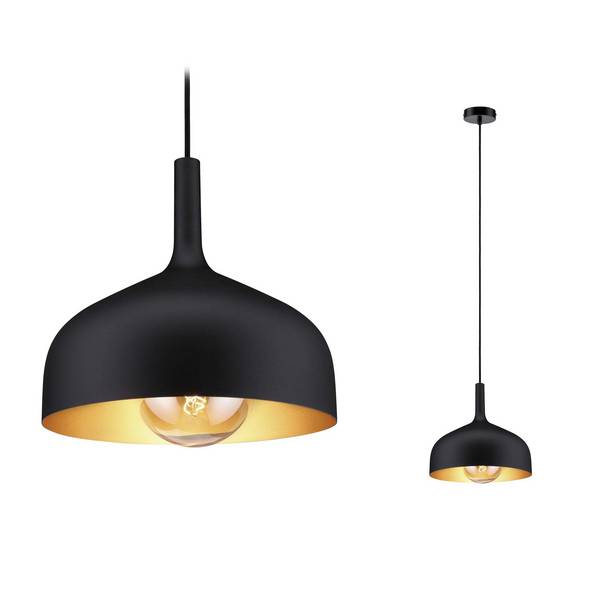 Paulmann Embla II 77062 Pendullampe  E27  20 W Sort, Guld