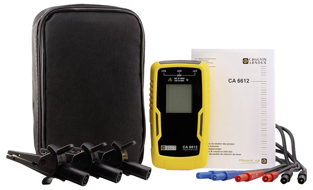 Chauvin Arnoux CA 6612 Fase- og drejefelttester CAT III 1000 V, CAT IV 600 V LCD-2