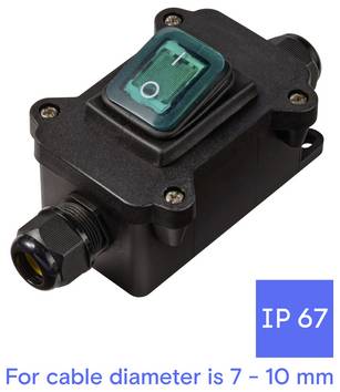 TRU COMPONENTS  TC-14988652  Vippekontakt    250 V  16 A  2 x Off/On  IP67  Klikkende  1 stk