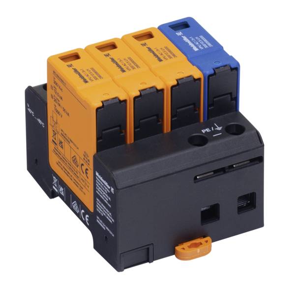 Weidmüller 2983580000 VPU AC I 3+1 300/12.5 LH Kombi-afleder  Overspændingsbeskyttelse til: Fordelerskab  Piece 1 stk