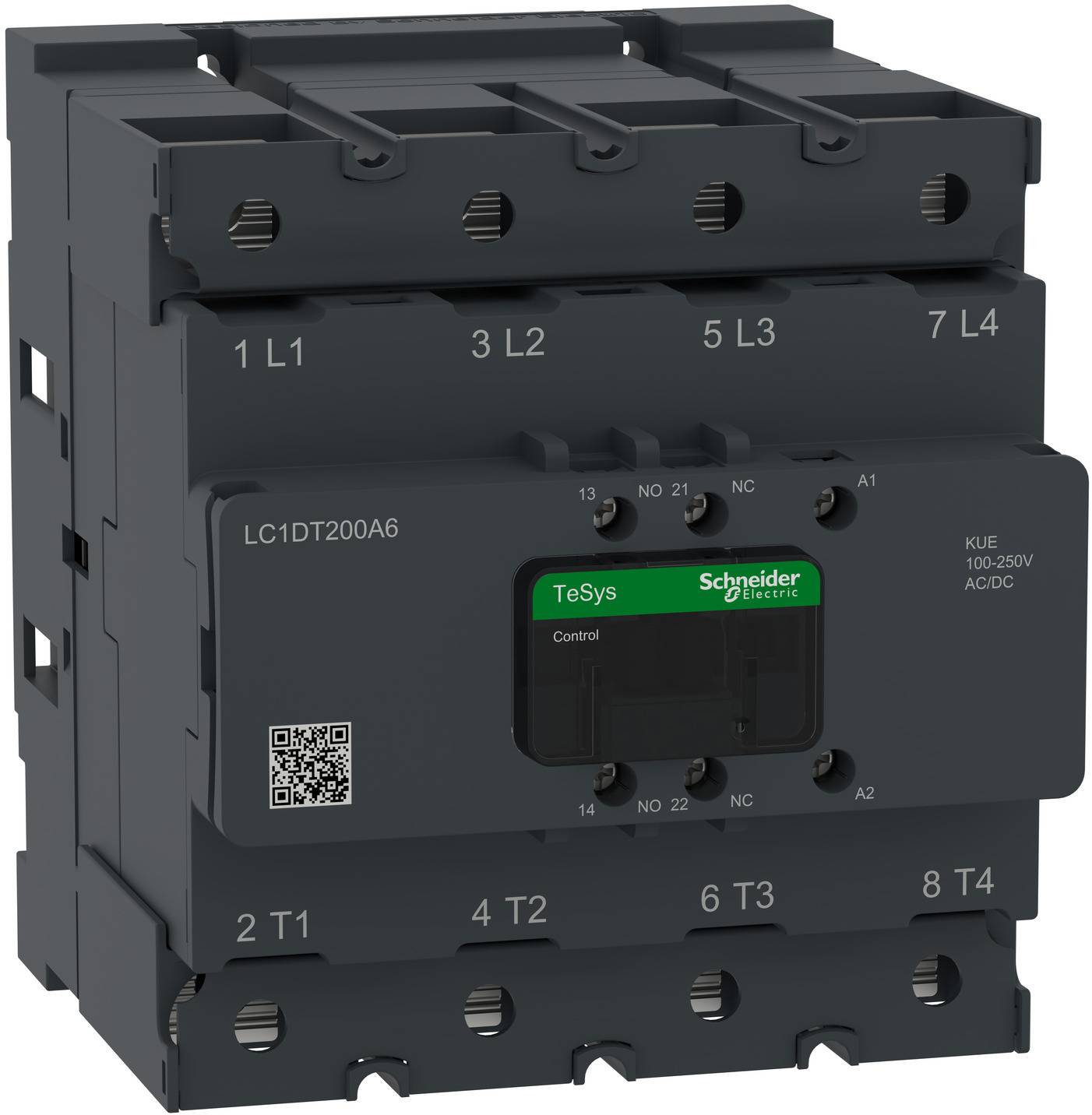 Schneider Electric LC1DT200A6KUE Effektbeskyttelse 4 x sluttekontakt med hjælpekontakt 1 stk-0