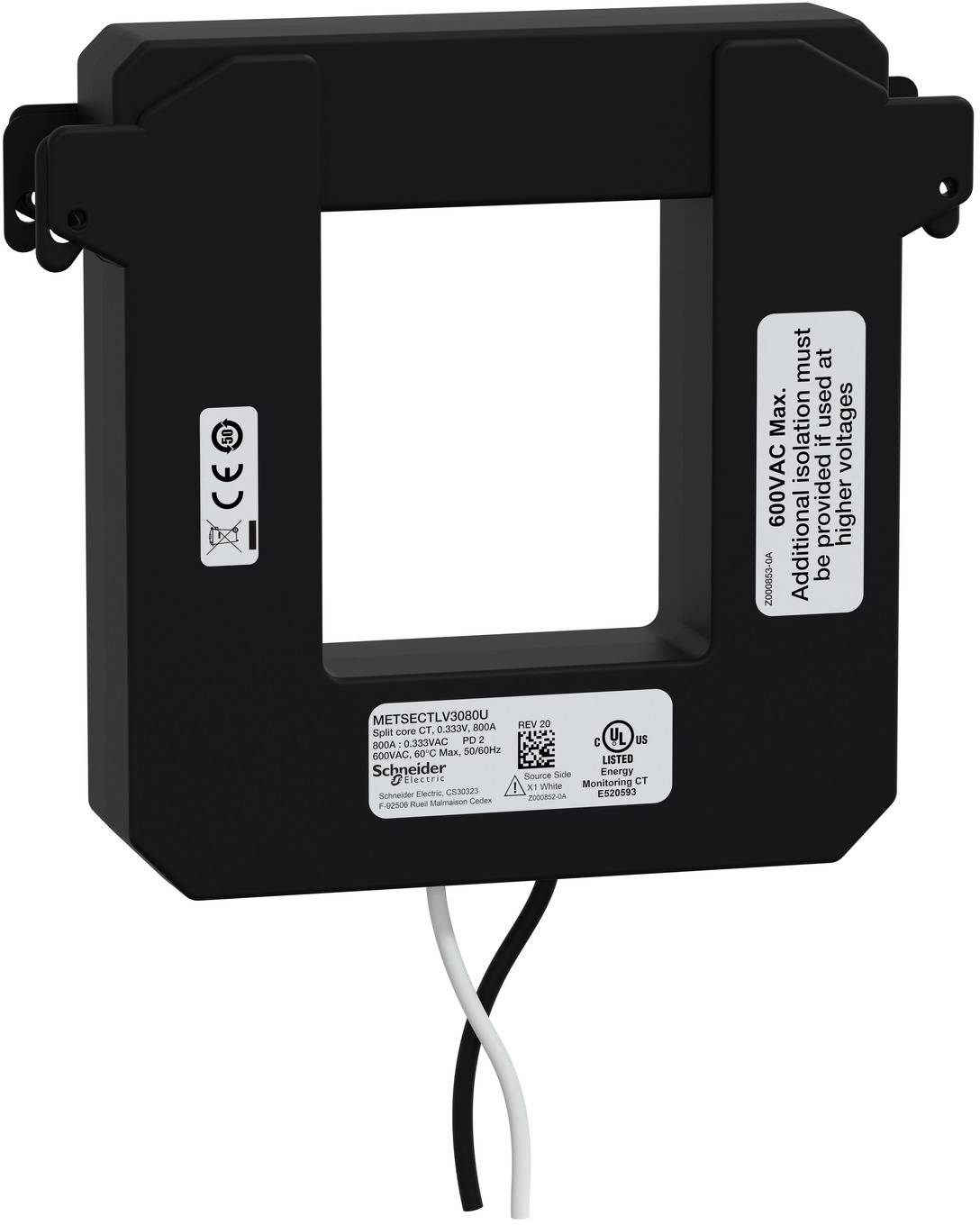 Schneider Electric METSECTLV3080U METSECTLV3080U kabelkonverterende transformer Primærstrøm 800 A 1 stk