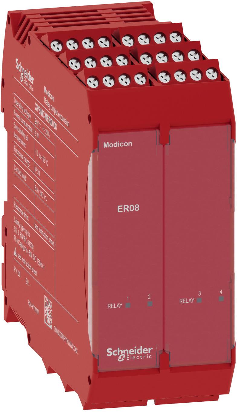 Schneider Electric XPSMCMER0008 XPSMCMER0008 Overvågningsrelæ Antal relæudgange: 8-0