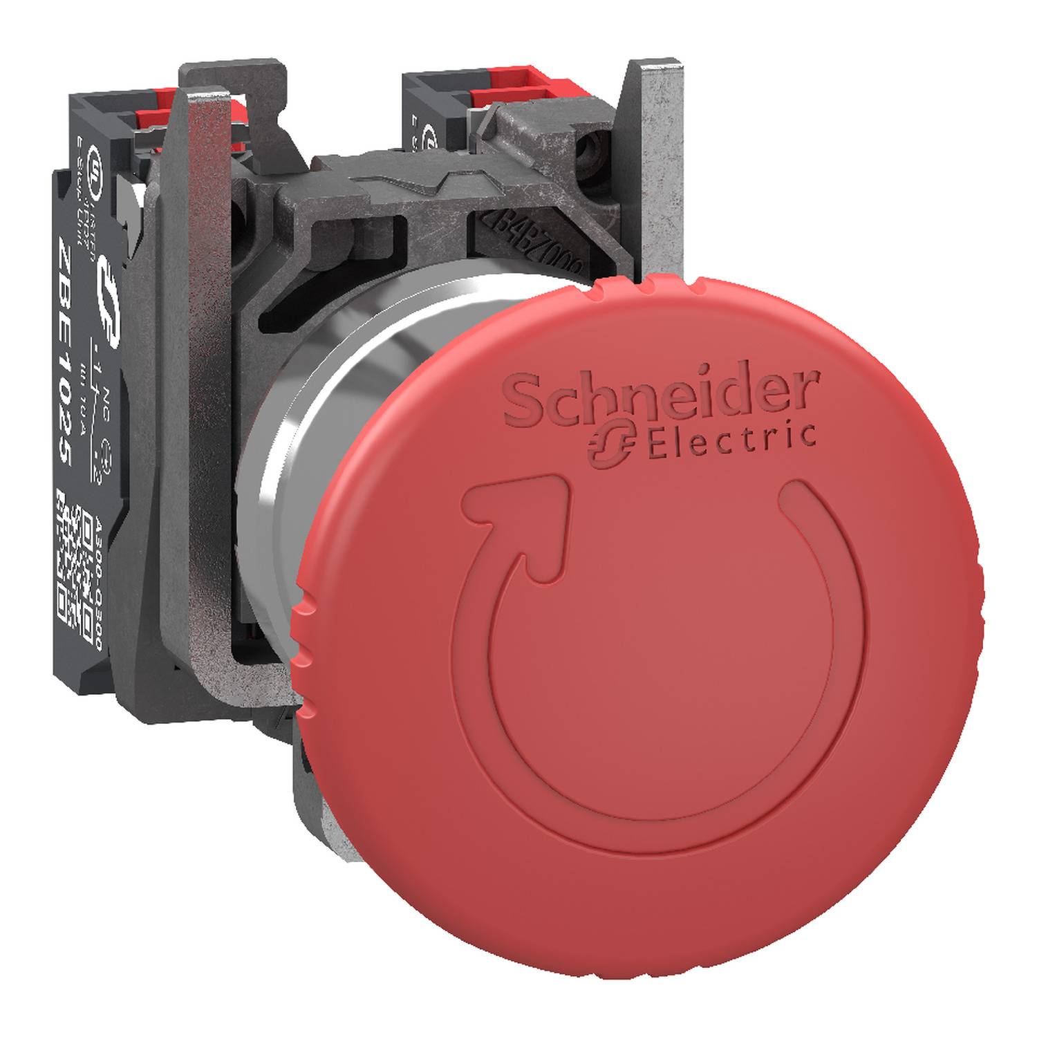 Schneider Electric XB4BS84445 Nødstop/nødstopkontakt Til NØD-STOP 2 x brydekontakt IP66 1 stk