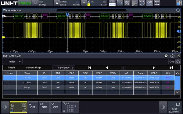 Uni-T MSO5000HD-CANXL Software Option Mixed-signal (MSO) 1 stk