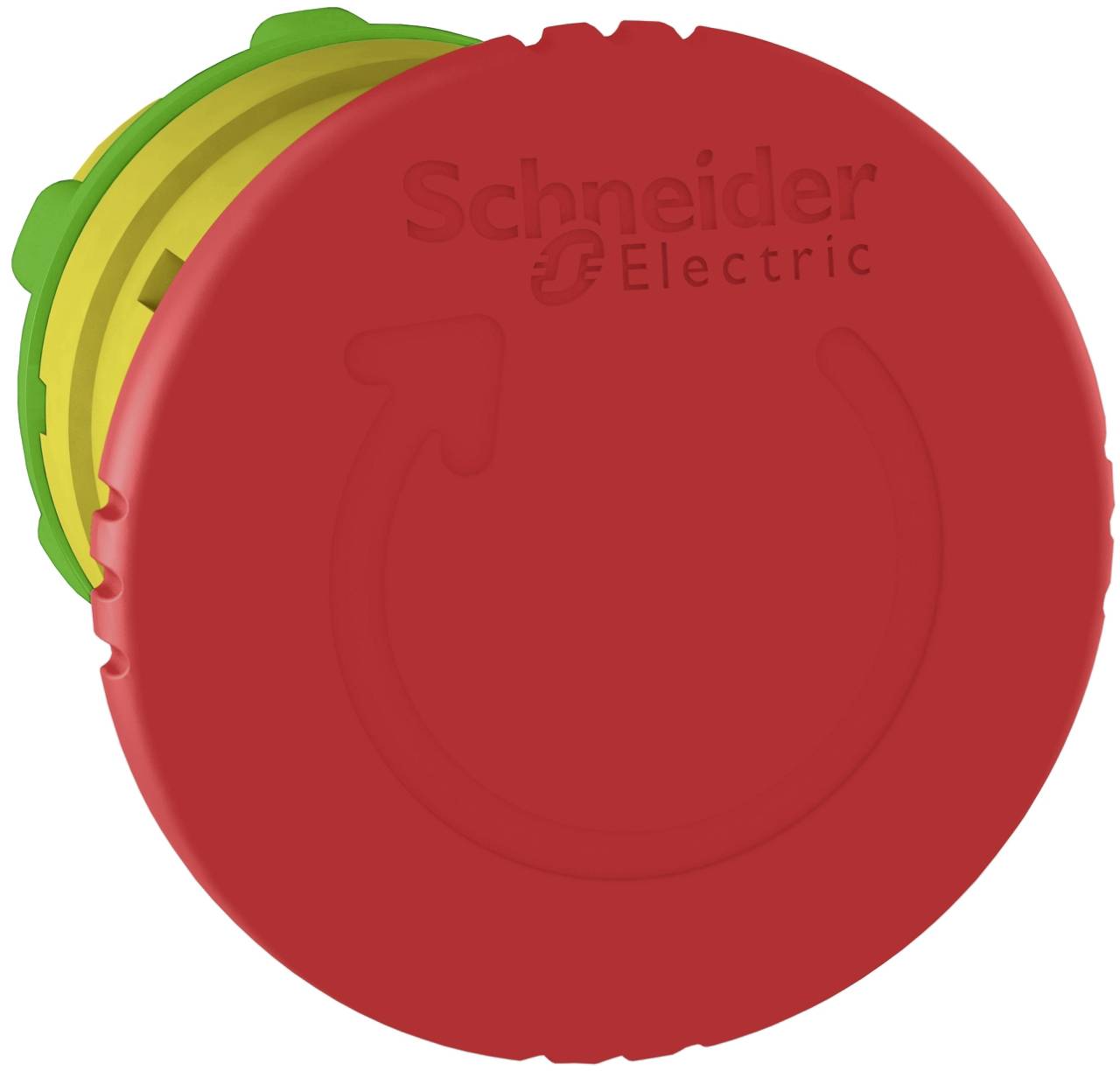 Schneider Electric ZB5AS844TQ ZB5AS844TQ frontelement Frontring plastic, kan låses, Med nødstopknap Drejedrev Rød Drejef-0