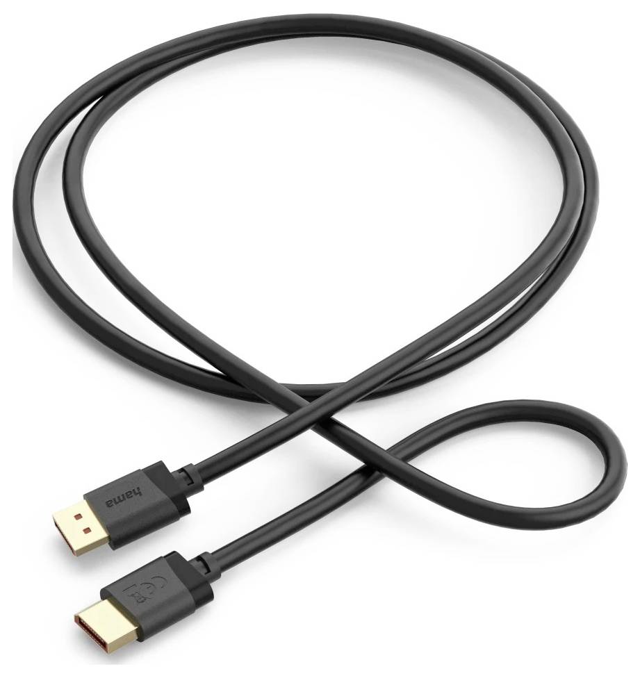 To black Hama USB-kabler vist side om side, den ene med en USB-A-stik og den anden med en mindre micro-USB-stik.