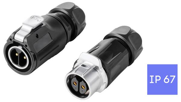 TRU COMPONENTS TC-15034248 Stik-sæt Vandtæt stik Samlet poltal: 2 1 stk