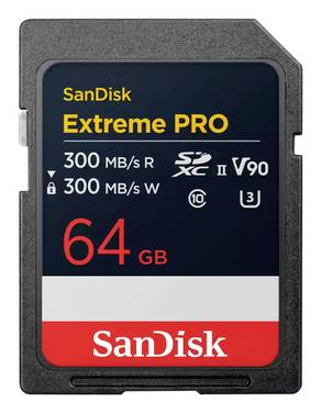SanDisk Extreme Pro MicroSDXC-kort  64 GB UHS-II U3, Class 10 Støvtæt